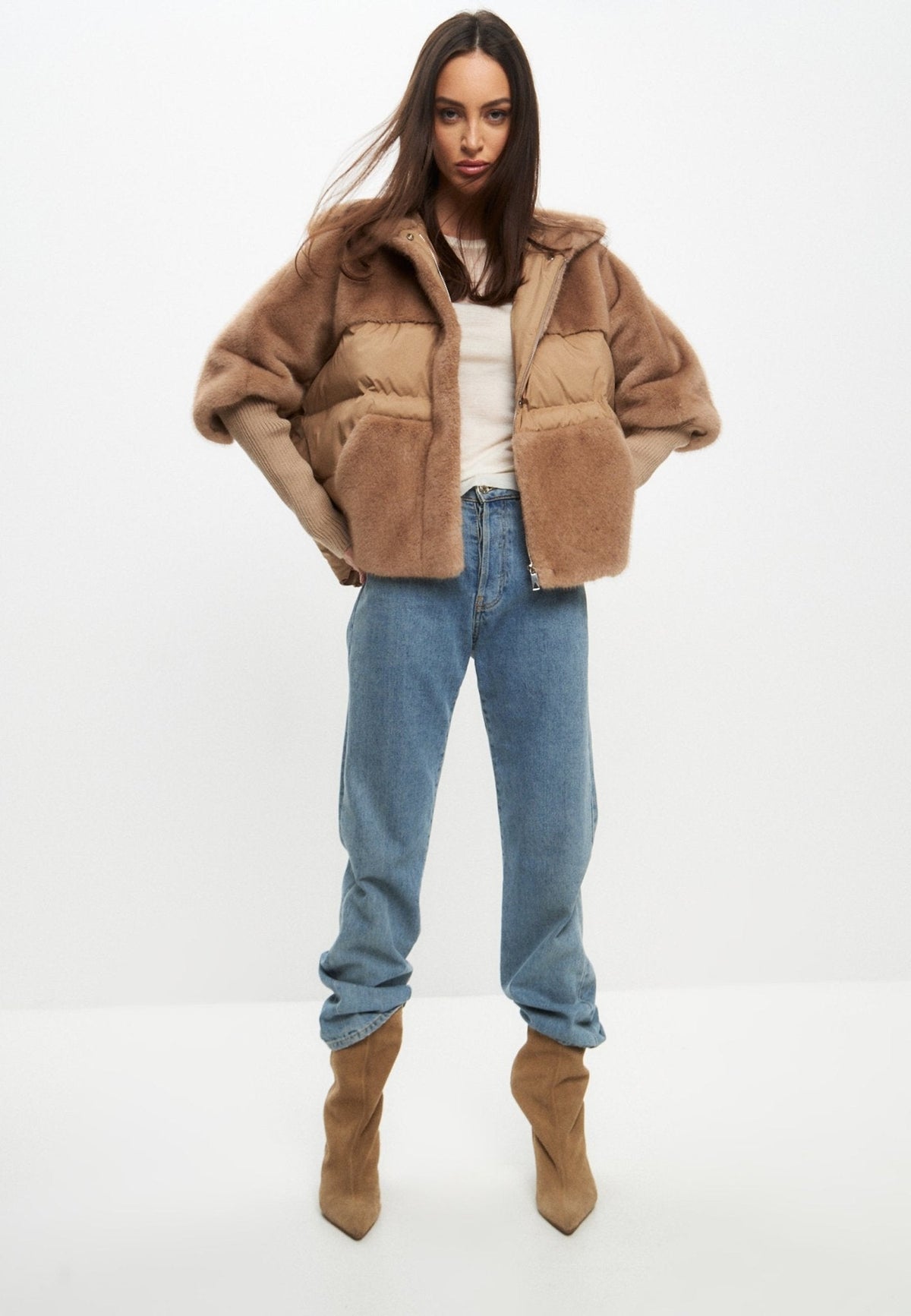 Sienna Zachte Faux Fur Jas – Oversized Winterjas voor Dames