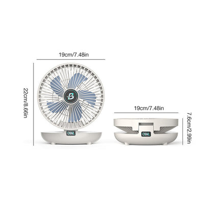 FluistraBries Mini Ventilator Oplaadbaar met 5-Blads Koeling