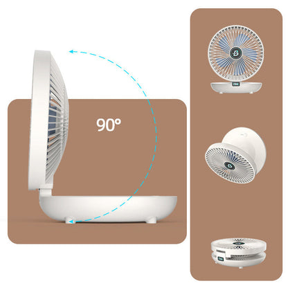 FluistraBries Mini Ventilator Oplaadbaar met 5-Blads Koeling