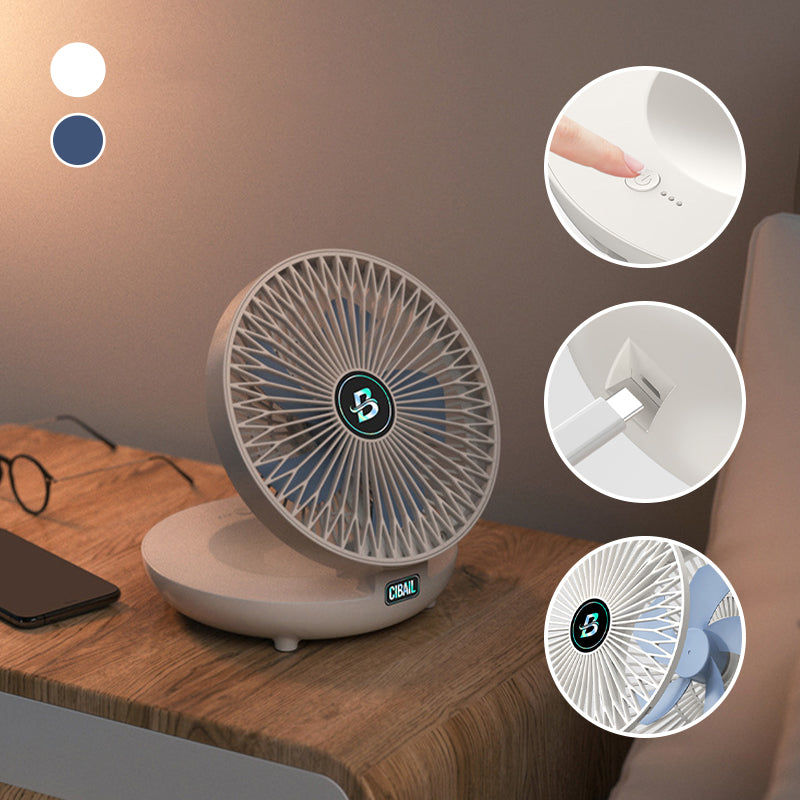 FluistraBries Mini Ventilator Oplaadbaar met 5-Blads Koeling