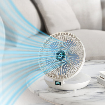 FluistraBries Mini Ventilator Oplaadbaar met 5-Blads Koeling