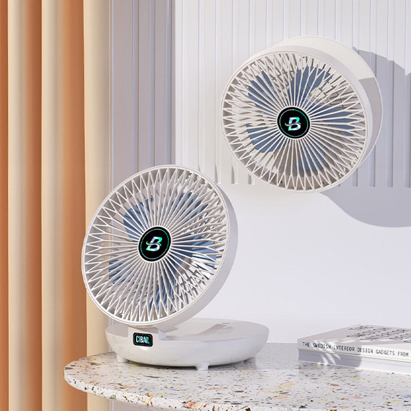 FluistraBries Mini Ventilator Oplaadbaar met 5-Blads Koeling