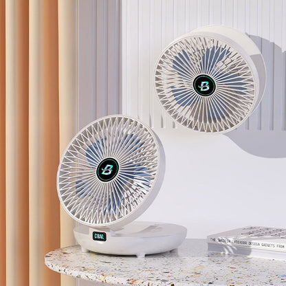 FluistraBries Mini Ventilator Oplaadbaar met 5-Blads Koeling