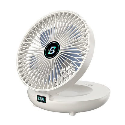 FluistraBries Mini Ventilator Oplaadbaar met 5-Blads Koeling