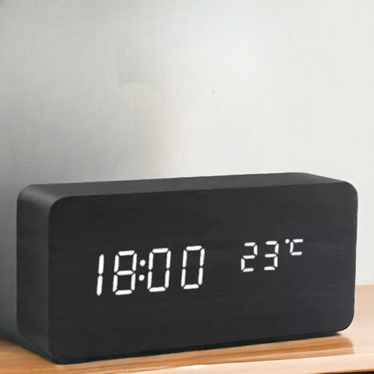 Ties Digitale Wekker – LED Klok met Alarm en Temperatuurweergave