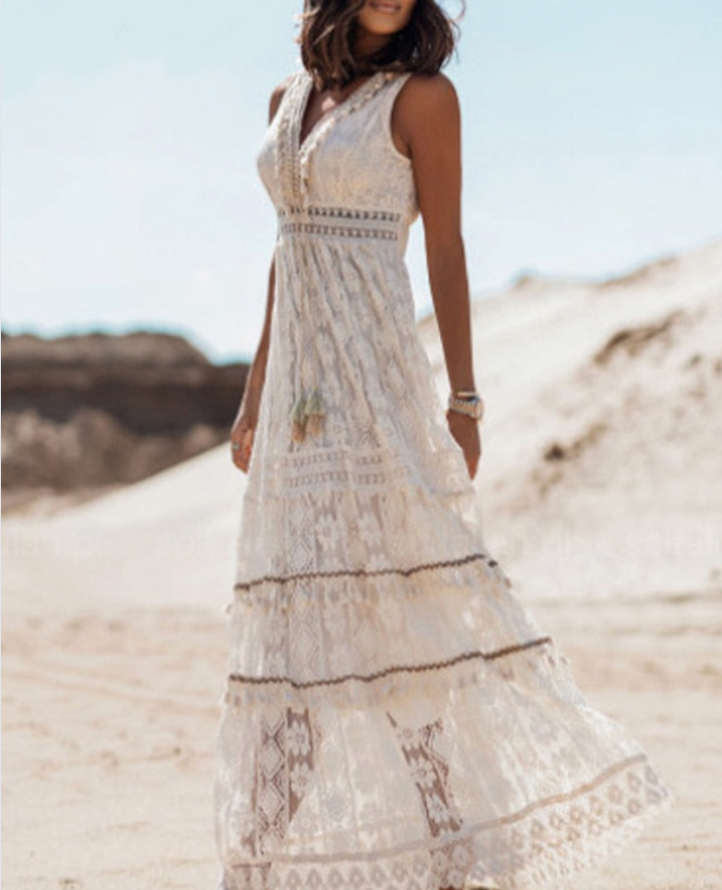 Zomerlijn BohoMax Maxi Jurk Dames Luchtige Strandstijl Zomerlook Chic