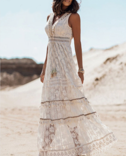 Zomerlijn BohoMax Maxi Jurk Dames Luchtige Strandstijl Zomerlook Chic