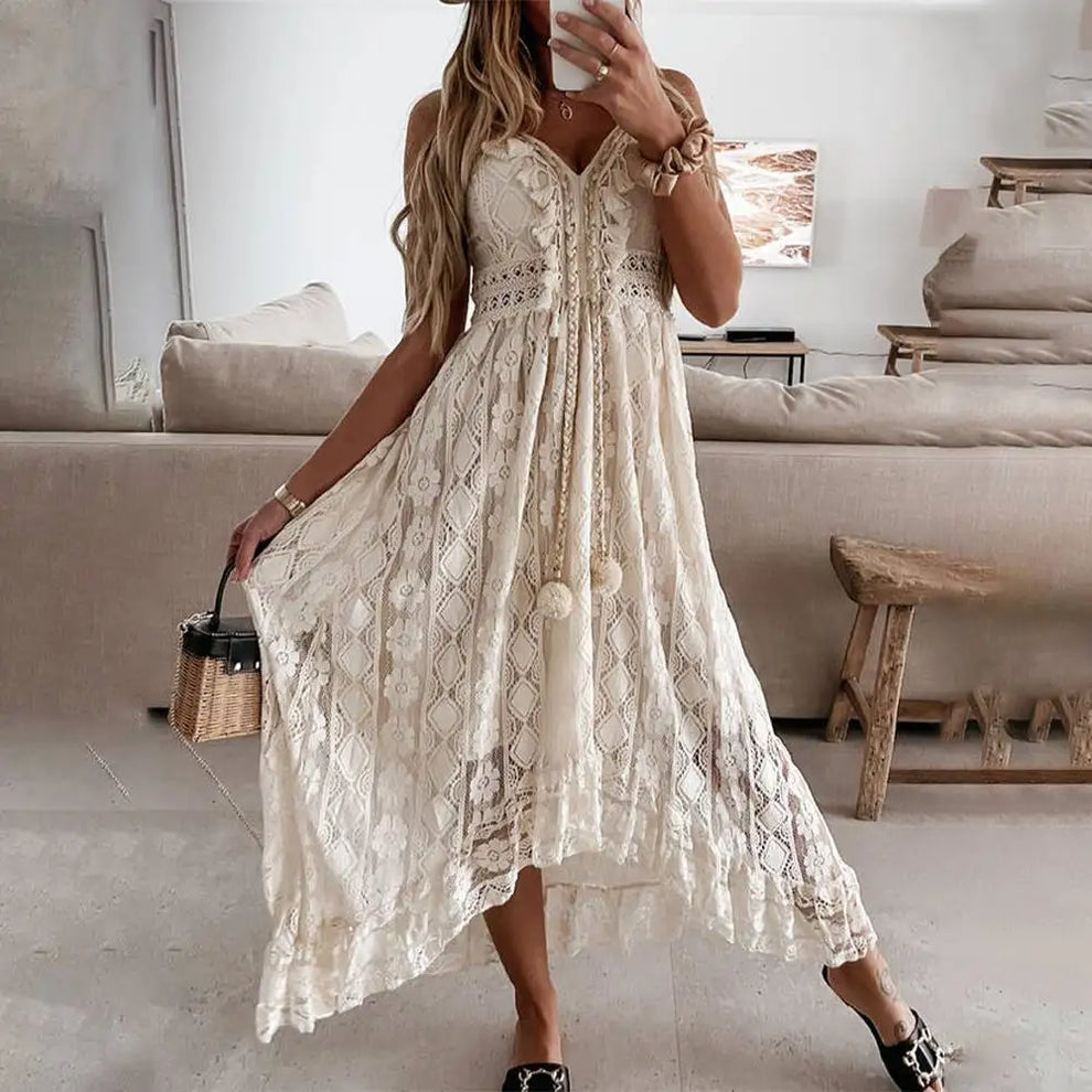 Zomerlijn BohoMax Maxi Jurk Dames Luchtige Strandstijl Zomerlook Chic