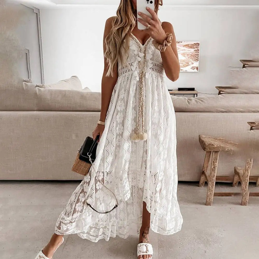 Zomerlijn BohoMax Maxi Jurk Dames Luchtige Strandstijl Zomerlook Chic