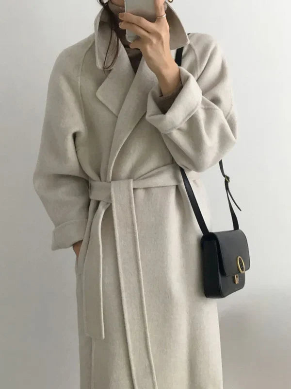 Elise Dames Manteljas van Wolblend – Tijdloos, Warm en Elegant