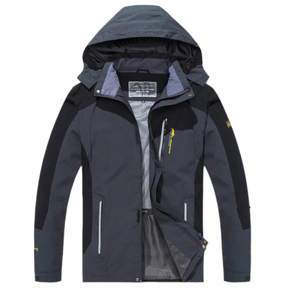 Heren Outdoorjas Water- en Winddicht met Capuchon voor Wandelen