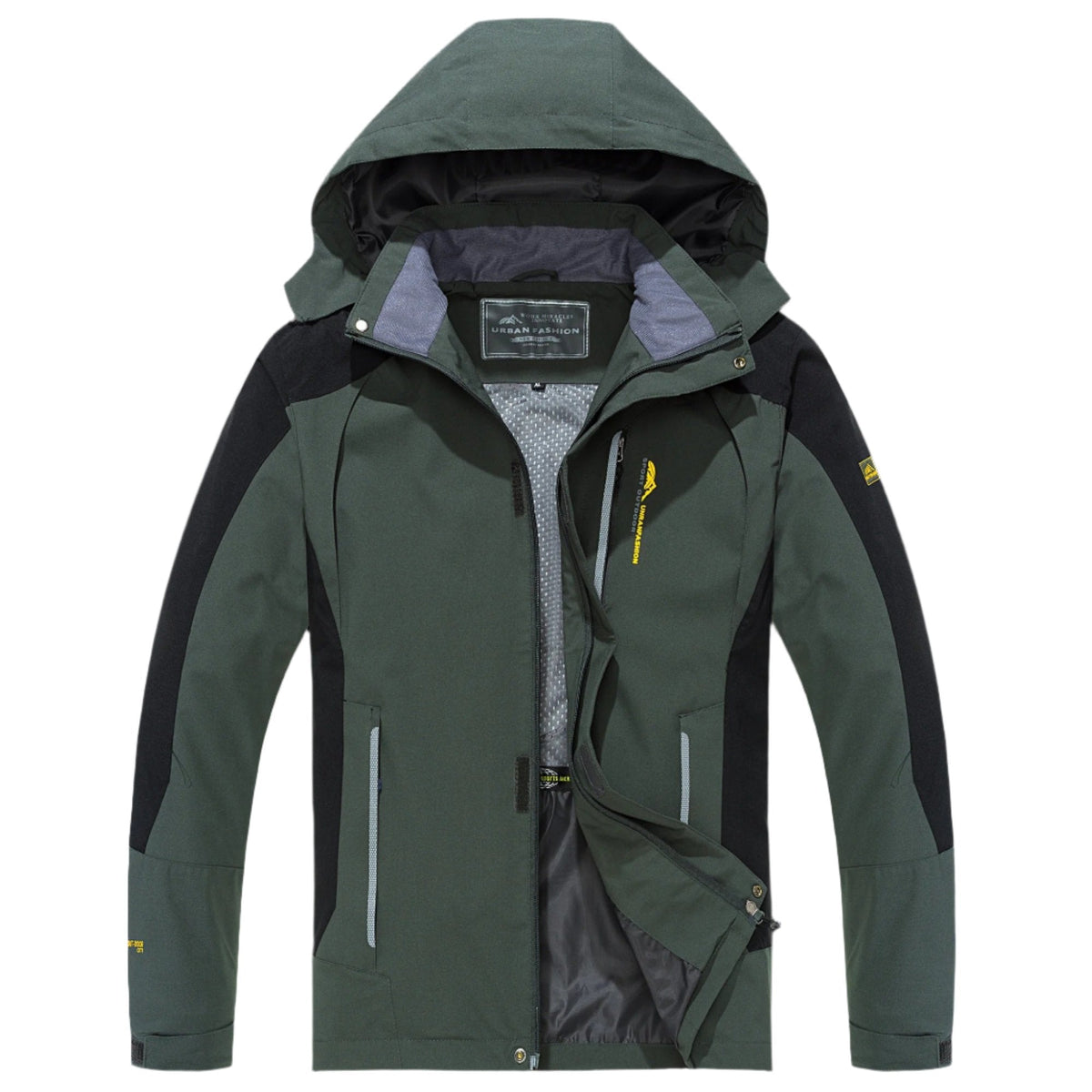 Heren Outdoorjas Water- en Winddicht met Capuchon voor Wandelen
