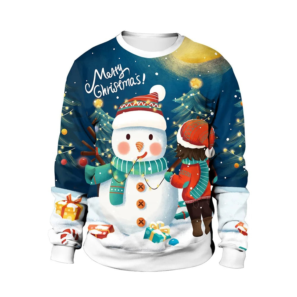 Bram Kersttrui Heren – Feestelijke Trui met Klassieke Kerstprint