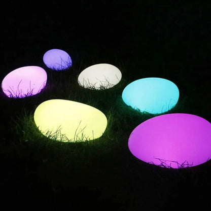 SteenGloed Draadloze LED Tuinlamp in Steenlook met 16 Kleuren