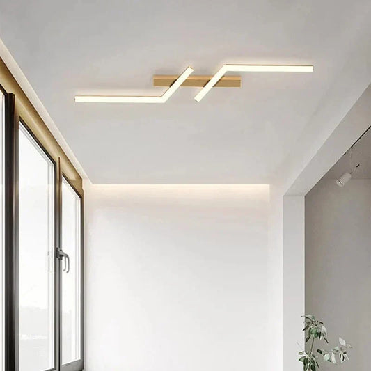 Dimbare LED Plafondlamp – Zwart Gouden Verlichting met Afstandsbediening
