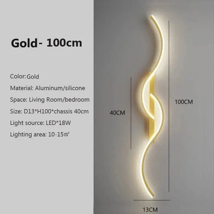 Moderne LED Wandlamp 61 cm – Warmwit 3000K en 12W