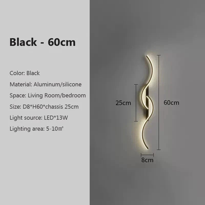 Moderne LED Wandlamp 61 cm – Warmwit 3000K en 12W