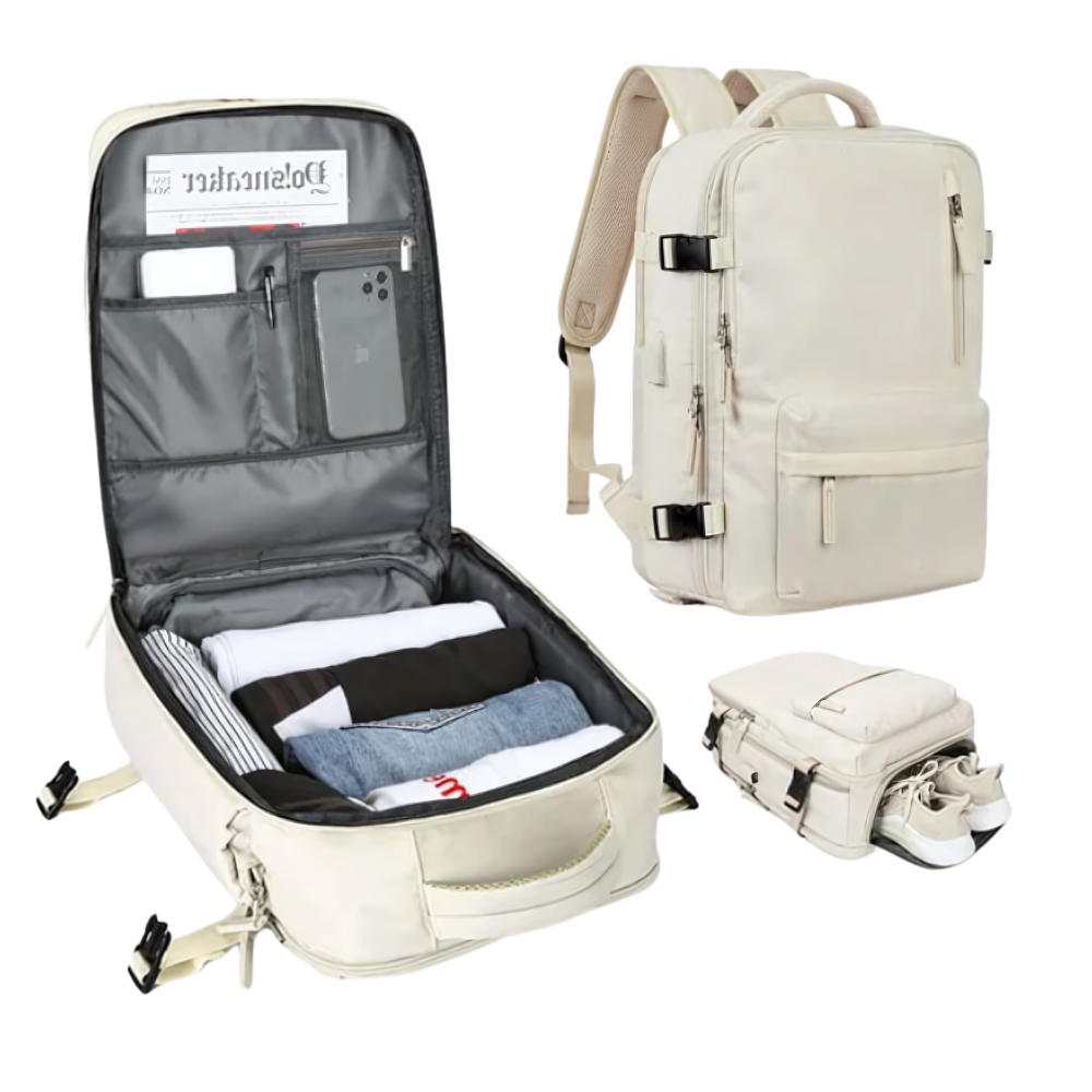 Waterdichte Reisrugzak 35L met USB-poort en Schoenenvak