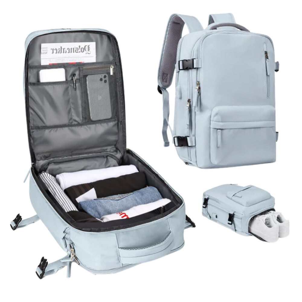 Waterdichte Reisrugzak 35L met USB-poort en Schoenenvak