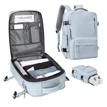 Waterdichte Reisrugzak 35L met USB-poort en Schoenenvak