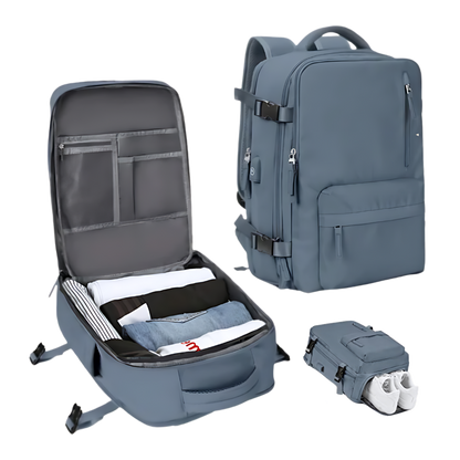 Waterdichte Reisrugzak 35L met USB-poort en Schoenenvak