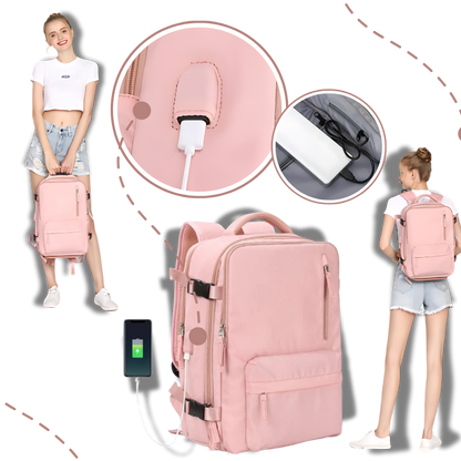Waterdichte Reisrugzak 35L met USB-poort en Schoenenvak