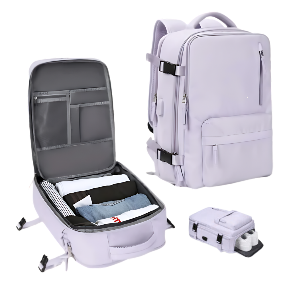 Waterdichte Reisrugzak 35L met USB-poort en Schoenenvak