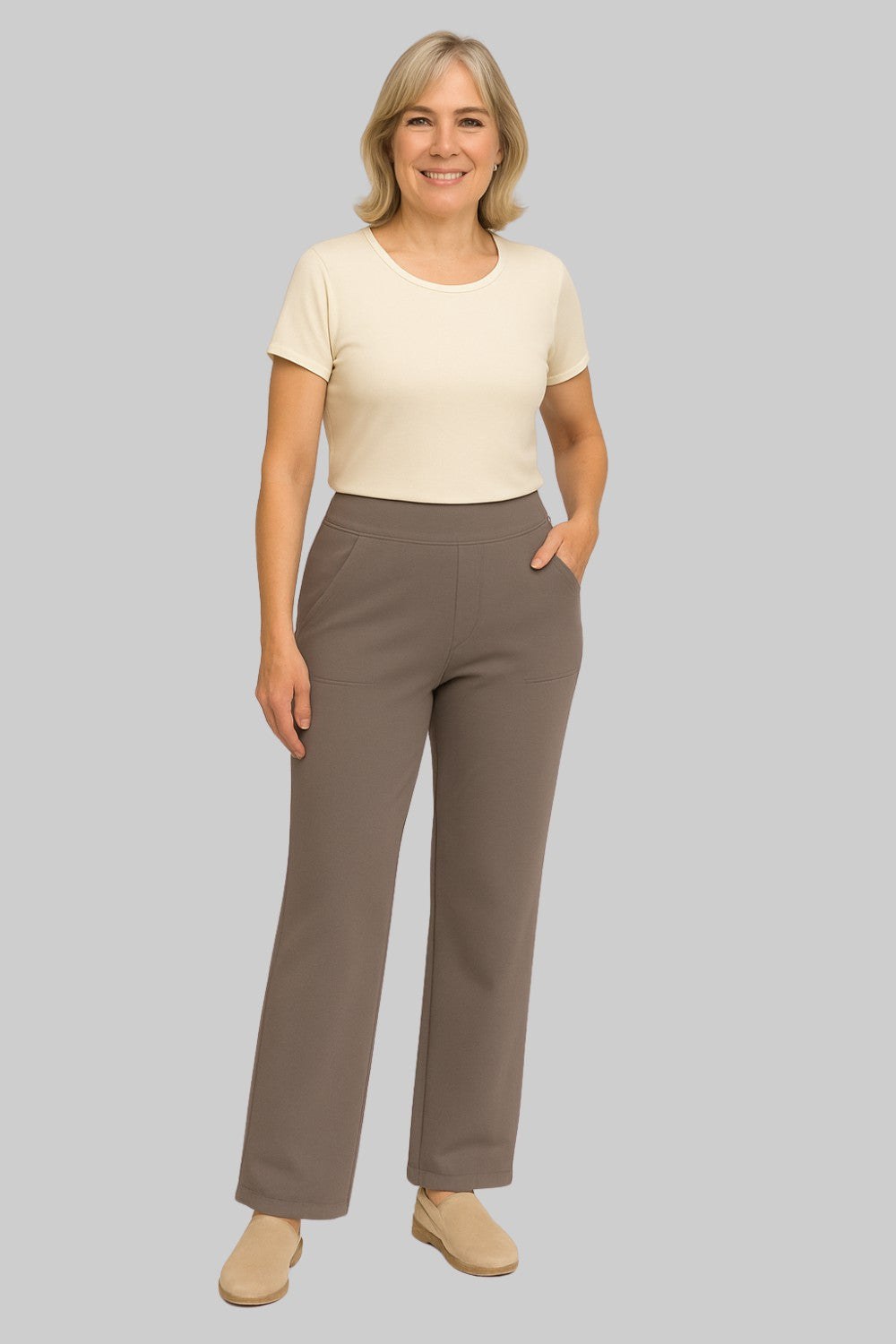 ComfortLijn Stretchbroek Dames met Hoge Taille en Comfort Fit