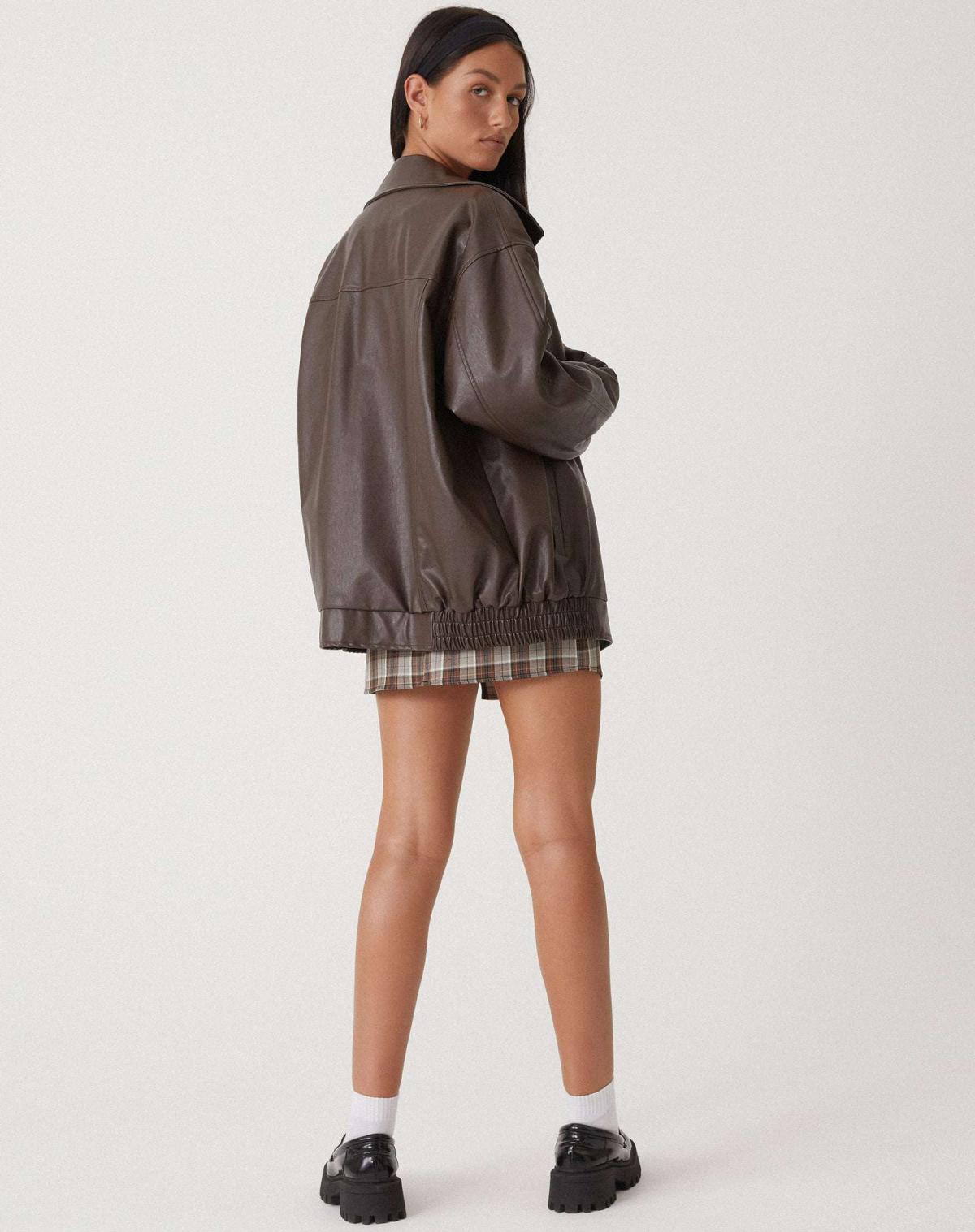 Varelia oversized damesjas van imitatieleer met rits