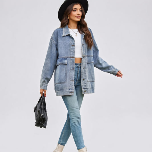 Nova Oversized Spijkerjas Dames – Denim Streetstyle Jas