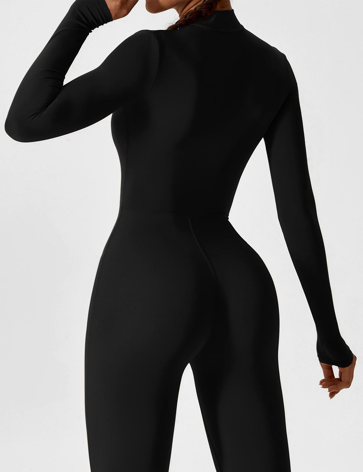 Lina Dames Naadloze Bodysuit met Rits voor Sport en Vrije Tijd