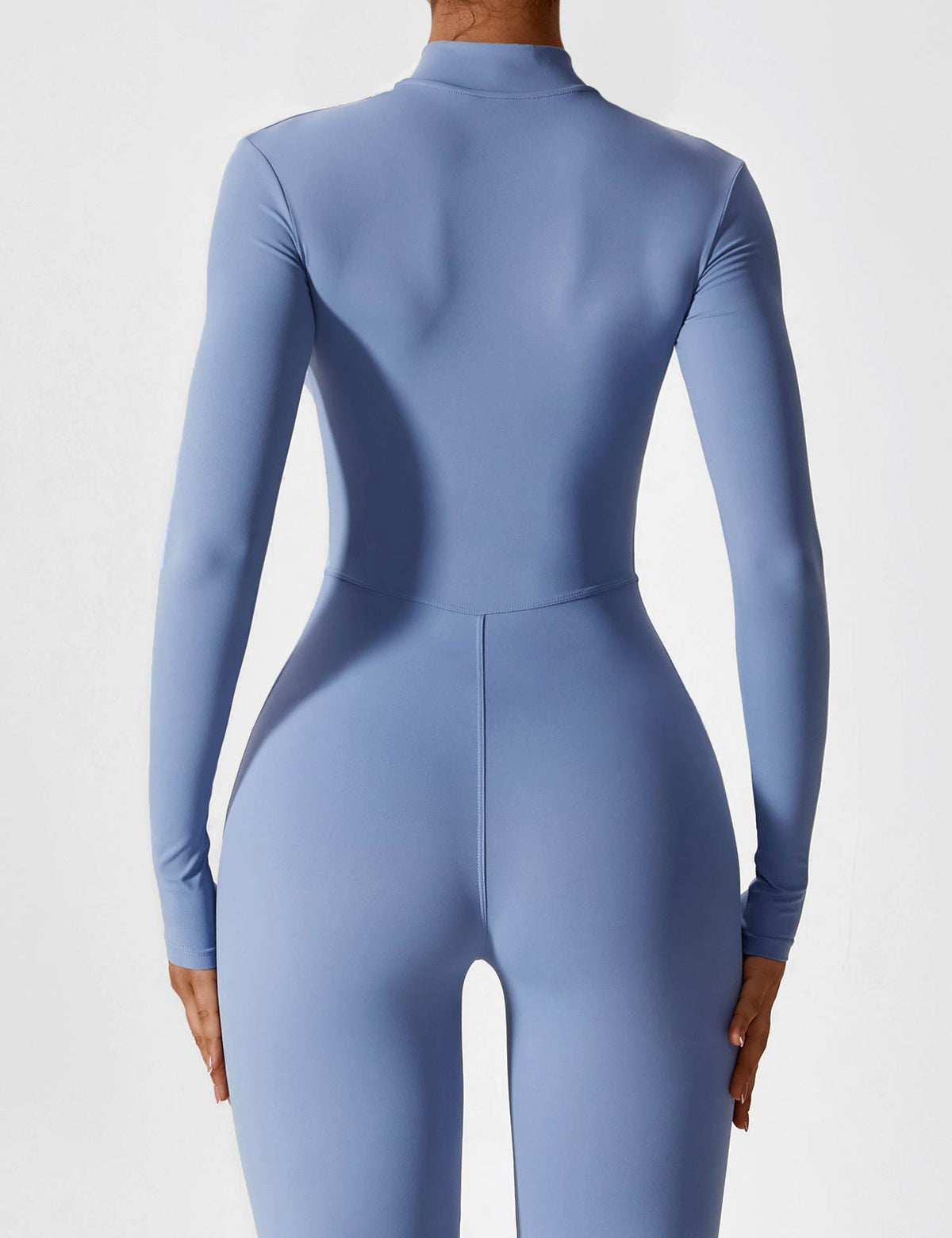Lina Dames Naadloze Bodysuit met Rits voor Sport en Vrije Tijd