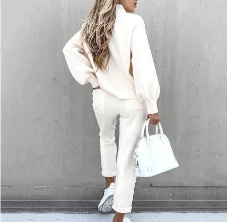 CozyLuxe Dames Huispak Set – Comfortabele Tweedelige Lounge Outfit