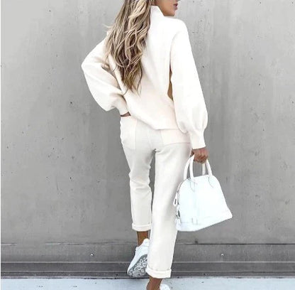CozyLuxe Dames Huispak Set – Comfortabele Tweedelige Lounge Outfit