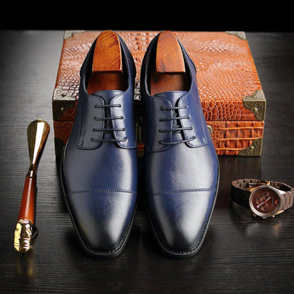 Luxe Vareno Leren Herenschoenen Klassieke Oxford Stijl